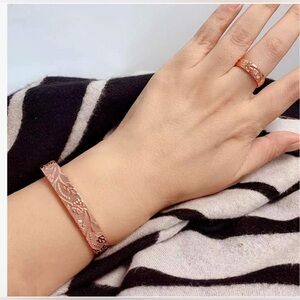 Copper Magnetic Ring & Bracelet Adjustable Size for Women